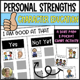 Personal Strengths Sorting Pocket Chart Activity Character