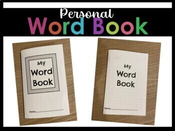 Preview of Personal Student Word Book- Editable Google Doc