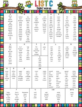 Personal Student Word Wall - Use with a File Folder! **Owl Theme**