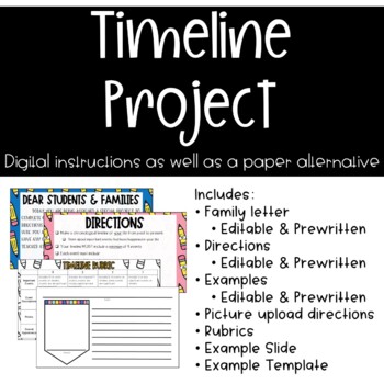 Personal Timeline Project By Outstanding In Elementary Tpt