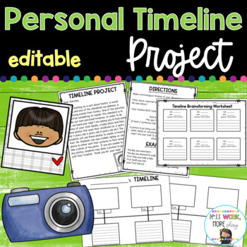 Preview of Personal Timeline Project Editable