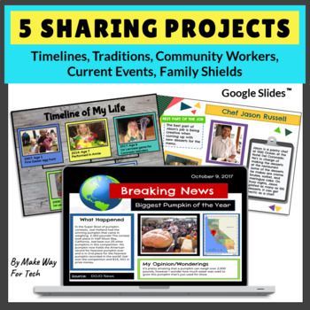 Preview of Personal Timeline Templates and Family Traditions Google Slides Templates