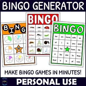 Preview of Personal Use Bingo Generator - Bingo Game Creator