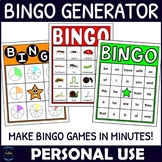 Personal Use Bingo Generator - Bingo Game Creator