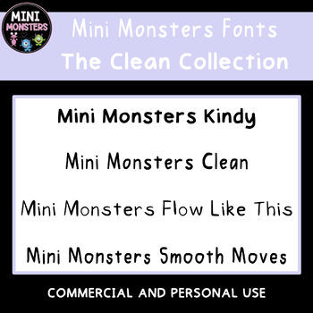 Preview of Mini Monsters Fonts - The Clean Collection