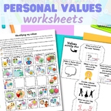 Personal Values Worksheets - Grade 4-7 - Social & Emotiona