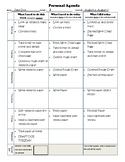 Personal Weekly Agendas for Project Based Learning Activities