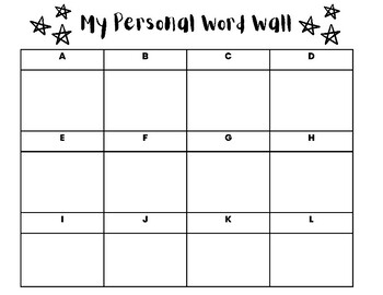 Preview of Personal Word Wall