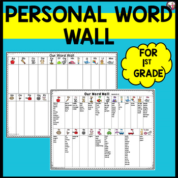 Preview of Word Wall template Personal