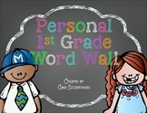 Personal Word Walls 1st Grade