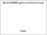 Personal and Academic Goals Quarter Sheets