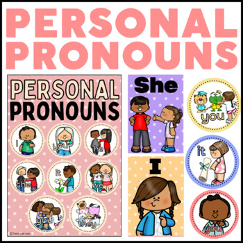 Preview of Personal subject pronouns poster- in English