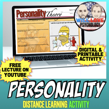 Preview of Personality | ID, Ego and Super Ego | Psychology | Digital Learning Activity