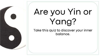 Preview of Personality Quiz: Are You More Yin or Yang?