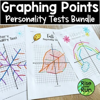 Preview of Coordinate Graph Pictures Pack of Personality Tests