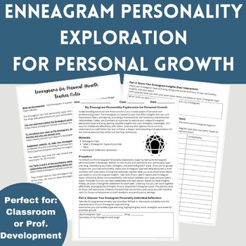 Preview of Personality Test Reflection Activity: Enneagrams | SEL and Community Building