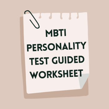 Preview of Personality Type Quiz Guided Worksheet(s)