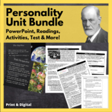Personality Unit for Psychology: PPT, Test w/ Study Guide,