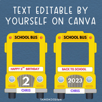 School Bus Photo Booth Frame Back to School Photo Booth Prop 