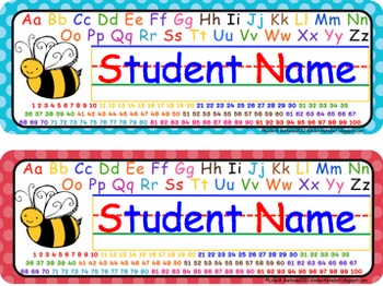 Personalize it! Cute Bugs- Name and Desk Tags by Lidia Barbosa | TpT