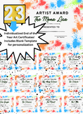 Personalized Art Certificates - End of The Year Art Certificates