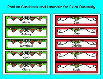 Personalized Christmas and Holiday Bookmarks- EDITABLE | TPT