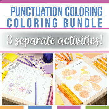 Preview of Punctuation Coloring Bundle | Comma, Semicolon, Punctuation Activities