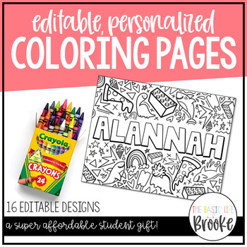 Preview of Personalized Coloring Pages | GROWING RESOURCE!