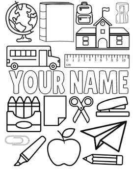 Personalized Coloring Sheets by Julia Ryan | TPT