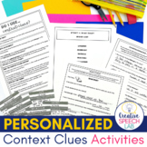 Personalized Context Clues Activities