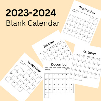 Preview of Free Teacher Calendar Planner - Sept2023-Dec2024