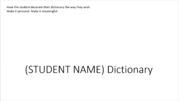 Preview of Personalized Dictonary