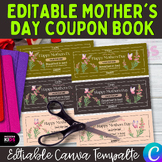 Personalized Editable Mother's Day Coupon Book - CANVA Template