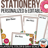 EDITABLE Stationery, Parent Letter Templates, Donuts with 