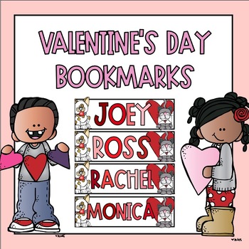 Personalized Editable Valentine's Day Bookmarks by 4th with Ms Gosselin