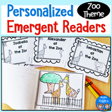 Personalized Emergent Readers - Zoo Theme Name Books
