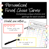 Personalized Forced Choice Reinforcement Survey
