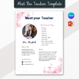 Personalized Meet the Teacher Canva & PowerPoint Template 
