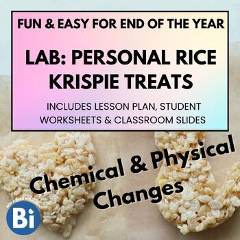 Preview of Personalized Rice Krispie Treats Lab (Fun & Easy End of Year Science Activities)