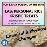 Personalized Rice Krispie Treats Lab (Fun & Easy End of Ye