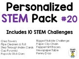 Personalized STEM Challenges Pack #20 - Set of 10 Challenges