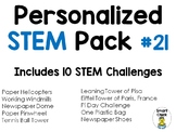 Personalized STEM Pack #21 - 10 Challenges