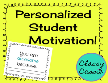 Personalized Student Motivation by Classy Cassie | TPT
