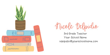 Preview of Personalized Teacher Email Signature | Books & Plants