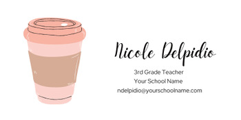 Preview of Personalized Teacher Email Signature | Coffee | Tea | Morning Drink |