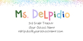 Personalized Teacher Email Signature | Funky Fun Font Lett