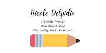 Preview of Personalized Teacher Email Signature | Pencil Theme | Customizable |