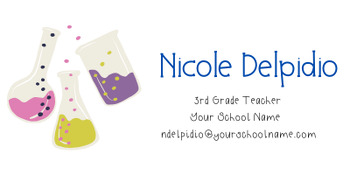 Preview of Personalized Teacher Email Signature | Science Teacher | Science Labs |