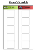 Personalized To Do - Finished Editable Schedule Visual Aid