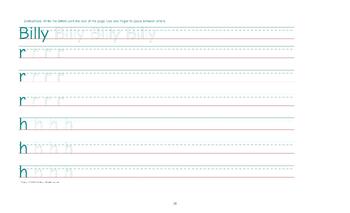 Preview of Personalized letter and number handwriting workbook with custom name sheets